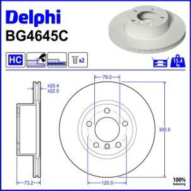 Delphi Bremsscheibe BG4645C
