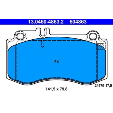 13.0460-4863.2 Bremsbelagsatz, Scheibenbremse