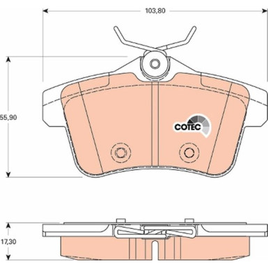 GDB1828 Bremsbelagsatz, Scheibenbremse COTEC