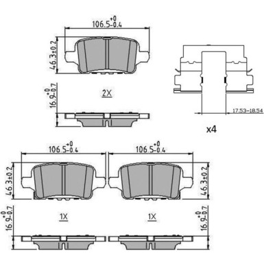 FDB5193 Bremsbelagsatz, Scheibenbremse PREMIER ECO FRICTION