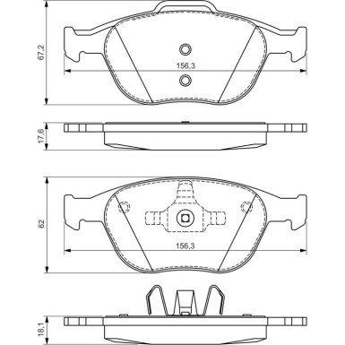 0 986 424 701 Bremsbelagsatz, Scheibenbremse