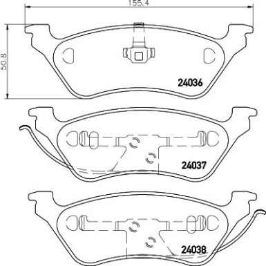 8DB 355 011-061 Bremsbelagsatz, Scheibenbremse