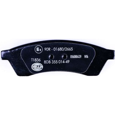 Hella | Bremsbelagsatz, Scheibenbremse | 8DB 355 014-491