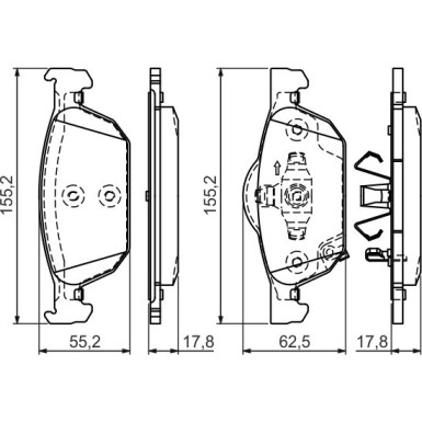 0 986 494 383 Bremsbelagsatz, Scheibenbremse
