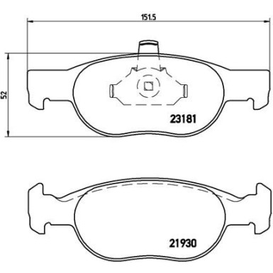 Brembo | Bremsbelagsatz, Scheibenbremse | P 23 125