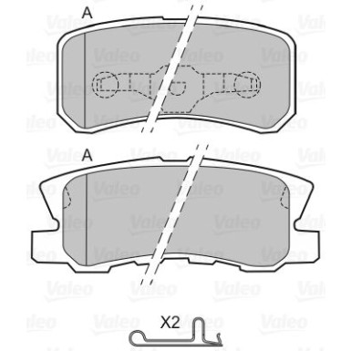598520 Bremsbelagsatz, Scheibenbremse 598520 Bremsbelagsatz, Scheibenbremse