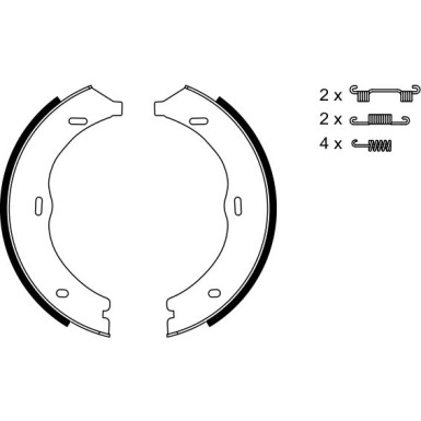 0 986 487 718 Bremsbackensatz, Feststellbremse