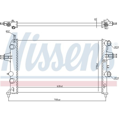 Nissens | Kühler, Motorkühlung | 63091