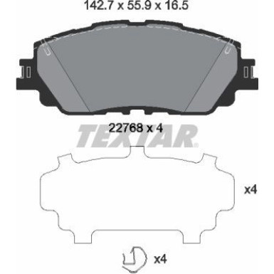 2276801 Bremsbelagsatz, Scheibenbremse