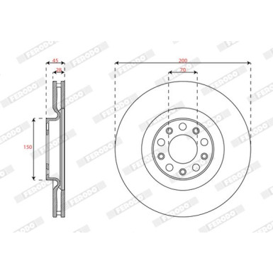 Ferodo | Bremsscheibe | DDF3052C