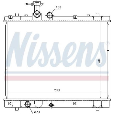 Nissens | Kühler, Motorkühlung | 641758