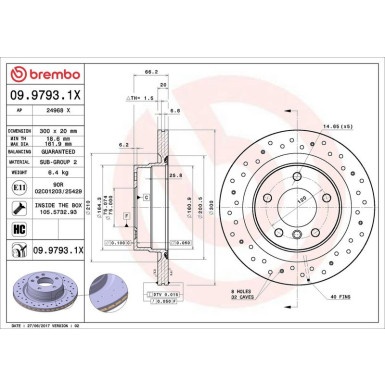 Brembo Bremsscheibe XTRA LINE - Xtra 09.9793.1X