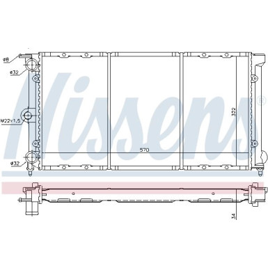 Nissens | Kühler, Motorkühlung | 652611
