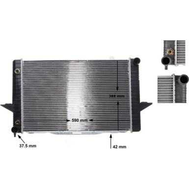 Mahle | Kühler, Motorkühlung | CR 164 000S