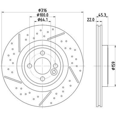Hella | Bremsscheibe | 8DD 355 123-471