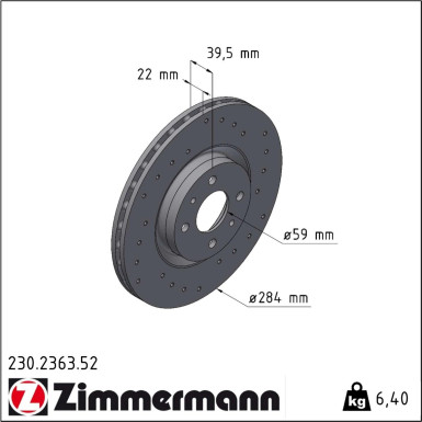 230.2363.52 Bremsscheibe SPORT Z