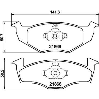 Hella | Bremsbelagsatz, Scheibenbremse | 8DB 355 008-351
