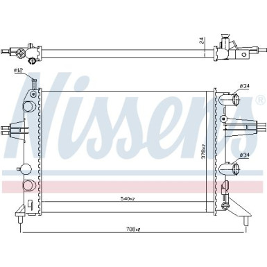 Nissens | Kühler, Motorkühlung | 63016