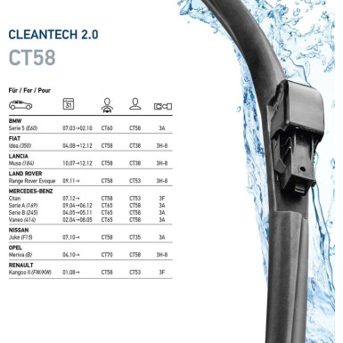 9XW 358 053-231 Wischblatt CLEANTECH