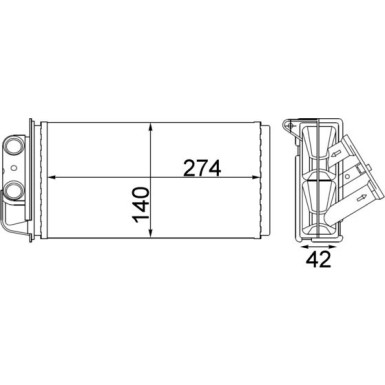 Mahle | Wärmetauscher, Innenraumheizung | AH 215 000S