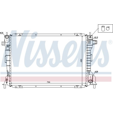 Nissens | Kühler, Motorkühlung | 62033