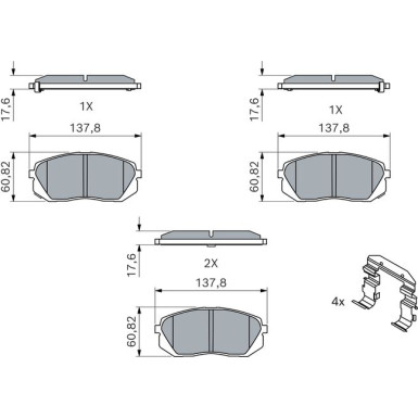 0 986 494 559 Bremsbelagsatz, Scheibenbremse