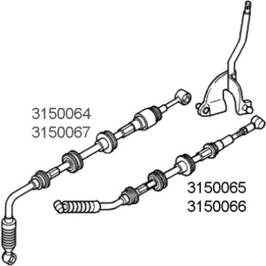 3150064 Seilzug, Schaltgetriebe