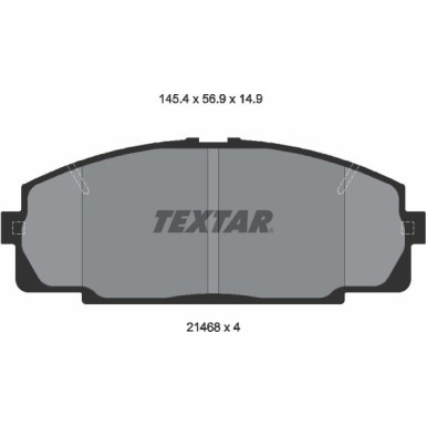 Textar | Bremsbelagsatz, Scheibenbremse | 2146801