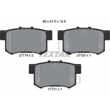 Textar Bremsbelagsatz, Scheibenbremse Q+ 2171901