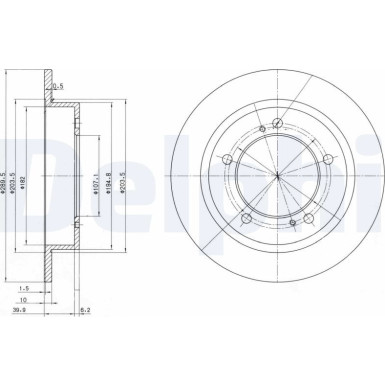 Delphi | Bremsscheibe | BG2584
