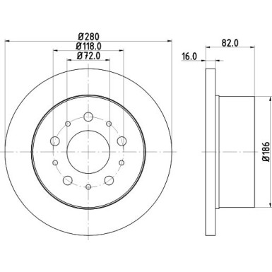 Hella | Bremsscheibe | 8DD 355 113-711