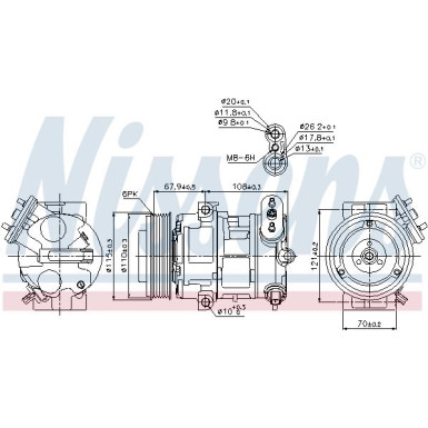 Nissens | Kompressor, Klimaanlage | 89126