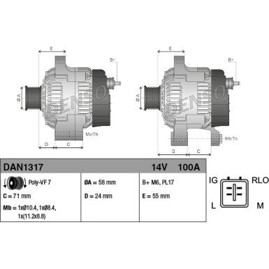 Denso | Generator | DAN1036