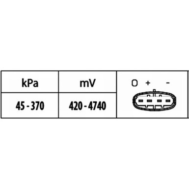 Hella | Sensor, Saugrohrdruck | 6PP 009 400-441