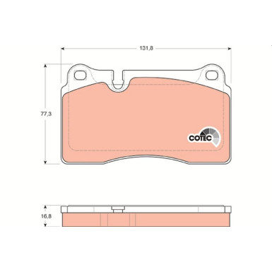 GDB1670 Bremsbelagsatz, Scheibenbremse COTEC
