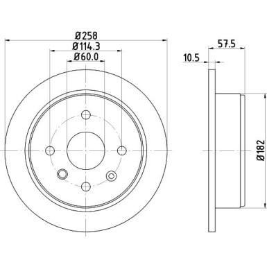 Hella | Bremsscheibe | 8DD 355 114-161
