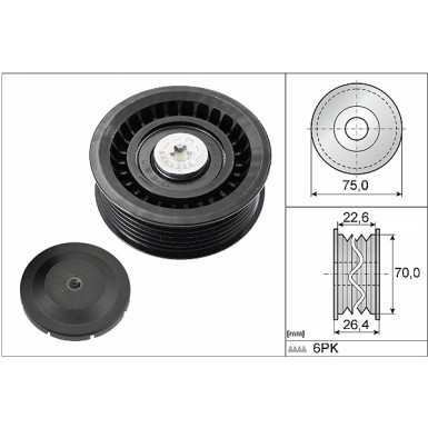 532 0344 10 Umlenk-/Führungsrolle, Keilrippenriemen