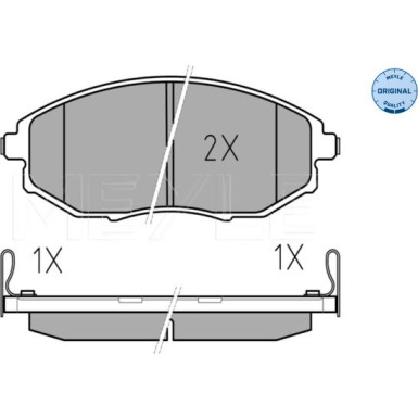 025 248 6417/W Bremsbelagsatz, Scheibenbremse MEYLE-ORIGINAL: True to OE.