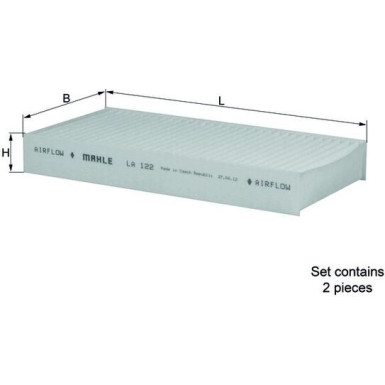 LA 122/S Filter, Innenraumluft LA 122/S Filter, Innenraumluft