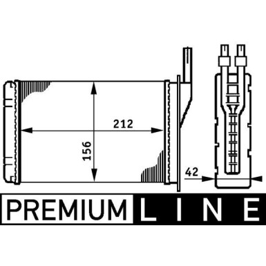 Mahle | Wärmetauscher, Innenraumheizung | AH 74 000P
