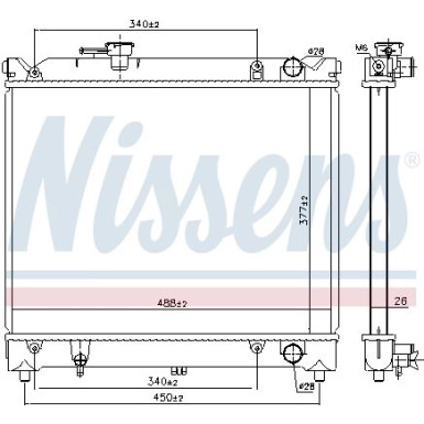 Nissens | Kühler, Motorkühlung | 64079
