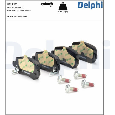 LP1717 Bremsbelagsatz, Scheibenbremse