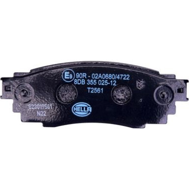 Hella | Bremsbelagsatz, Scheibenbremse | 8DB 355 025-121