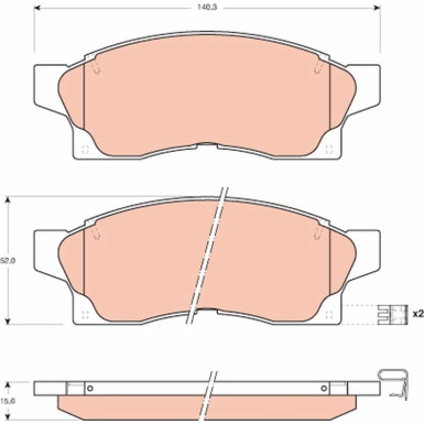 GDB877 Bremsbelagsatz, Scheibenbremse