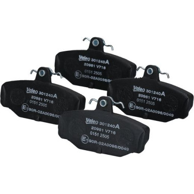 Valeo Bremsbelagsatz, Scheibenbremse EXPERT 301240A