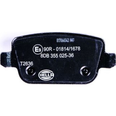 Hella | Bremsbelagsatz, Scheibenbremse | 8DB 355 025-361