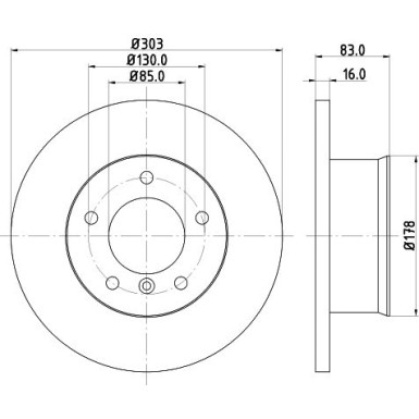 Hella | Bremsscheibe | 8DD 355 100-391