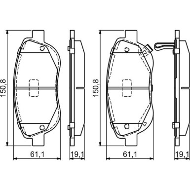 0 986 494 682 Bremsbelagsatz, Scheibenbremse