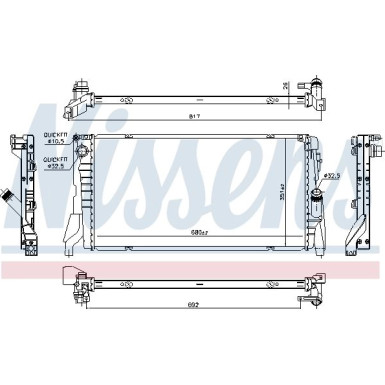 Nissens | Kühler, Motorkühlung | 69708