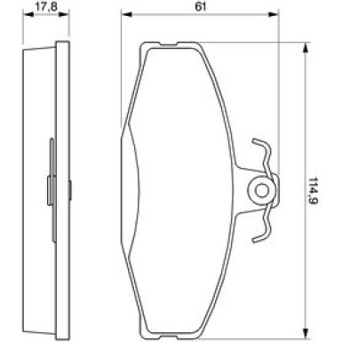 0 986 424 373 Bremsbelagsatz, Scheibenbremse